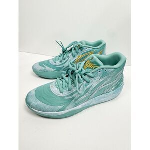 NEW PUMA LaMelo Ball MB.02 Basketball Shoes Mens 12 Jade Green Gold Marbled